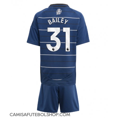 Camisa de time de futebol Aston Villa Leon Bailey #31 Replicas 3º Equipamento Infantil 2024-25 Manga Curta (+ Calças curtas)